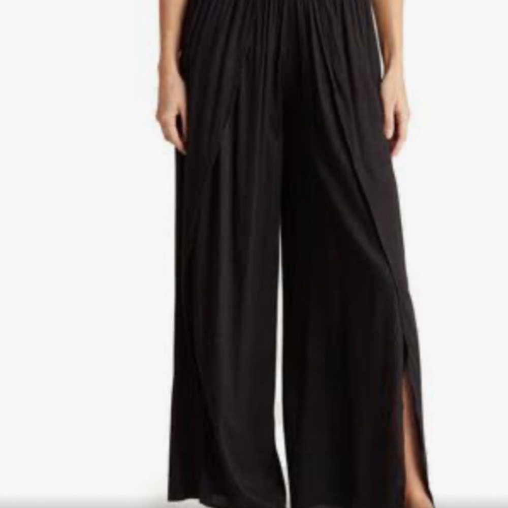 Elan International Popover Knit Cover -Up Pants, Black, Size XL